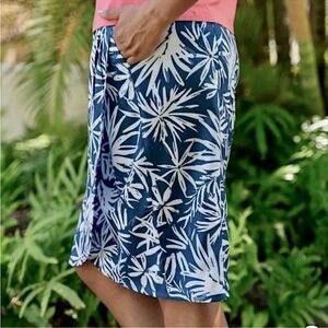 RIPSKIRT Hawaii‎ Length 3 Wrap Skirt Rip Skirt Navy Blue Tropical Palms Medium